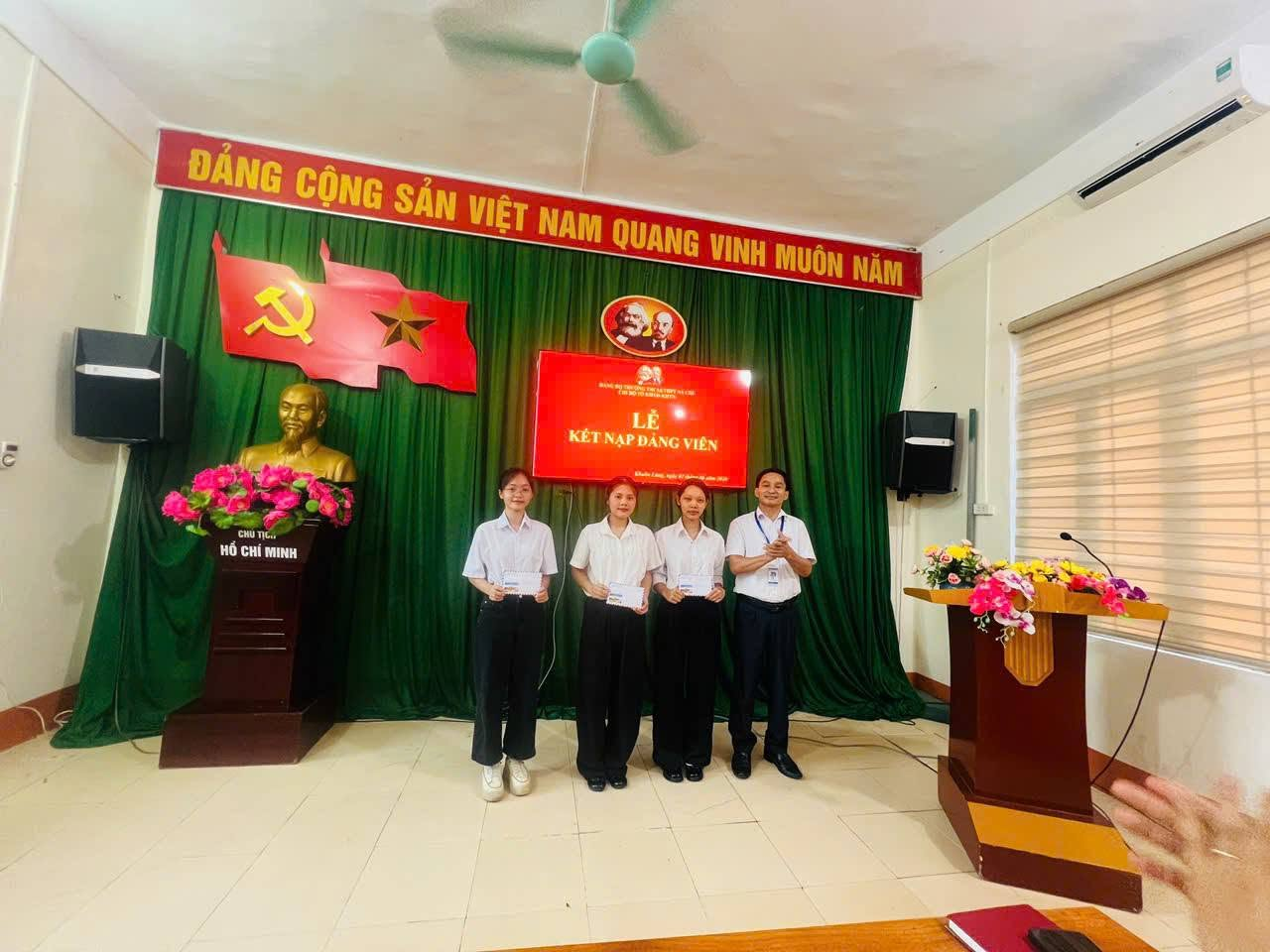 Kết nạp Đảng viên là quần chúng học sinh tiêu biểu